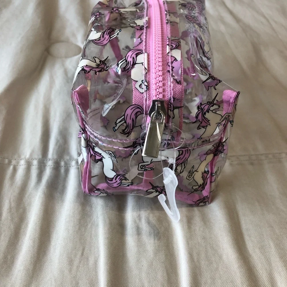 Unicorn Print Clear Cosmetic Bag